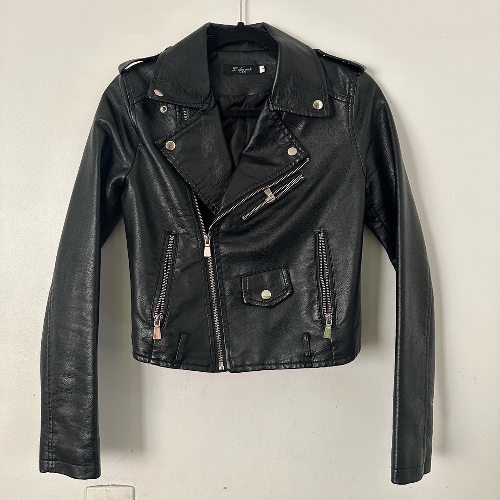 Black Faux Leather Jacket